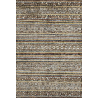 Premium Machine Washable Lampkins AMF1644 Stripes Rug