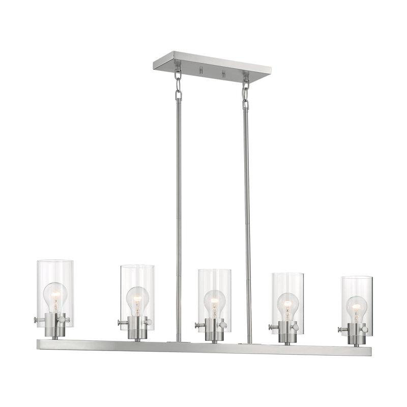 Barines 5 - Light Kitchen Island Pendant, Brushed Nickel