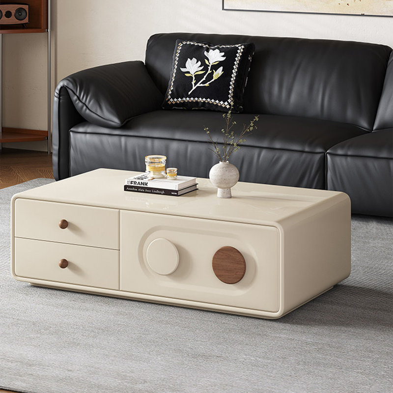 French-style rectangular storage coffee table