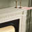 Beige + Black Manufactured Wood Electric Fireplace