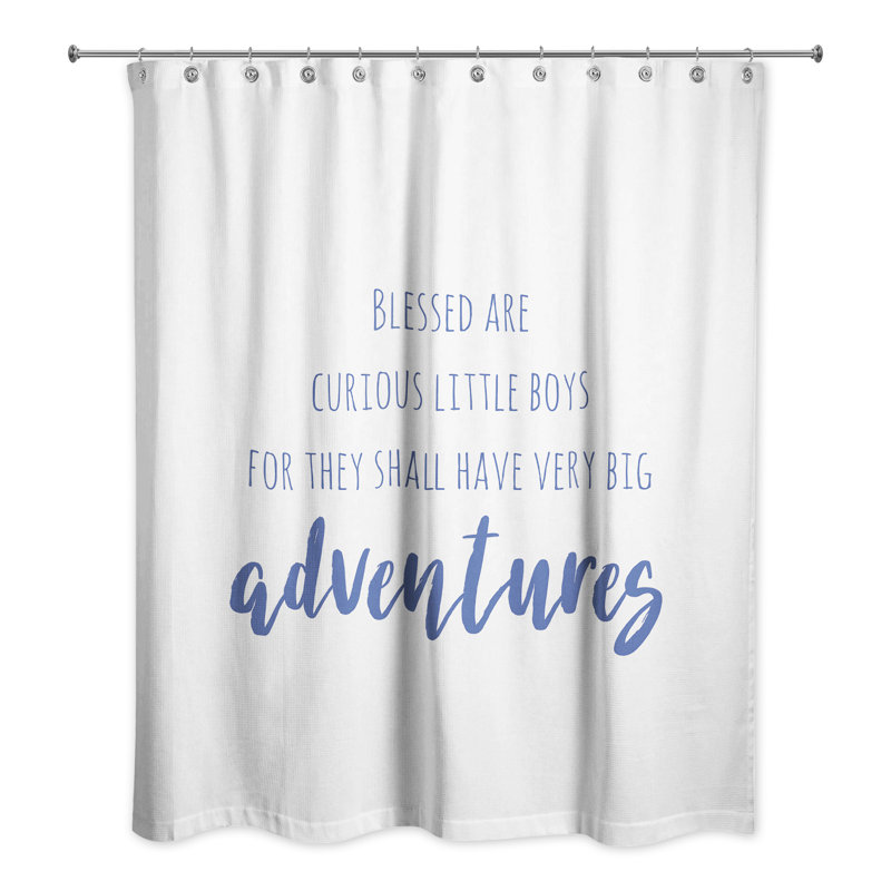 Blessed Are Curious Little Boys Shower Curtain
