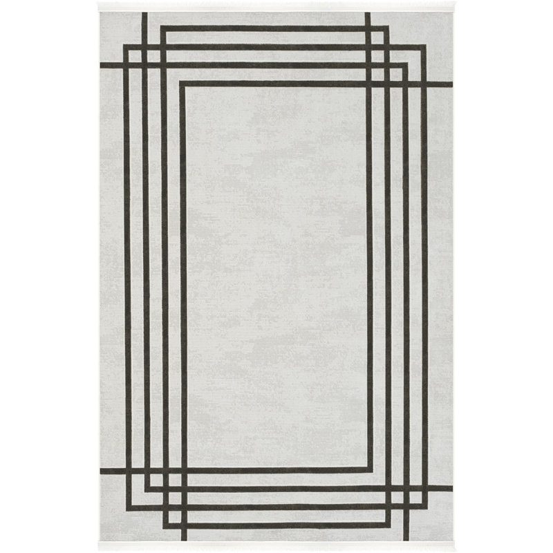 Rehedul Solid Colour Machine Made Indoor / Outdoor Area Rug, Rectangle 3'3" x 6'6"
