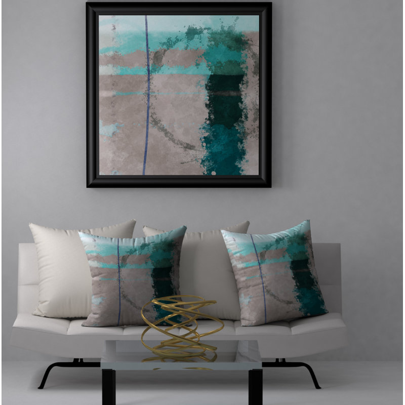 Abstract Throw Pillow, 20" H x 20" W