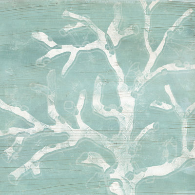 Cerulean Sea Coral IV by June Erica Vess - Wrapped Canvas Painting