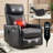 Faux Leather Heat Massage Manual Recliner Chair With Rocker And Swivel For Living Room-921220052
