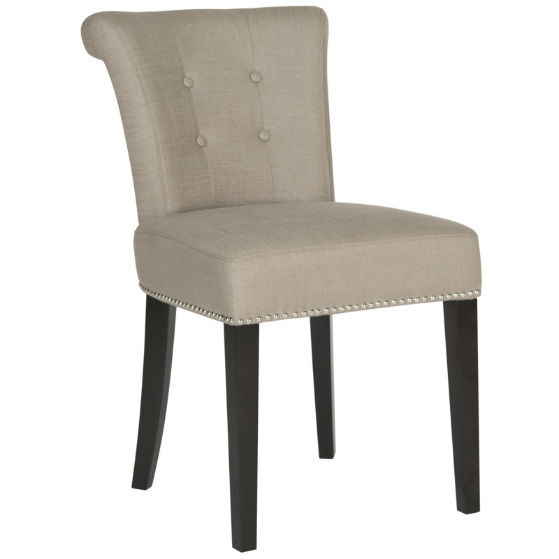 Chaise d'appoint capitonnée Ring, Huître