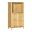 Armoire de salle de bain en bambou naturel avec rangement à 3 niveaux