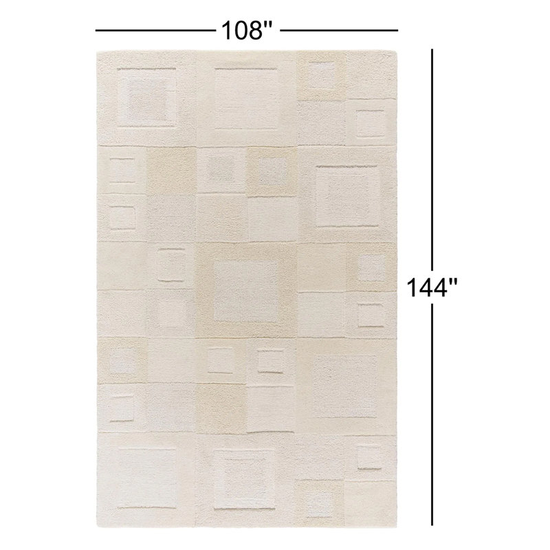 Henriksen Hand Tufted Area Rug, Rectangle 9' x 12'