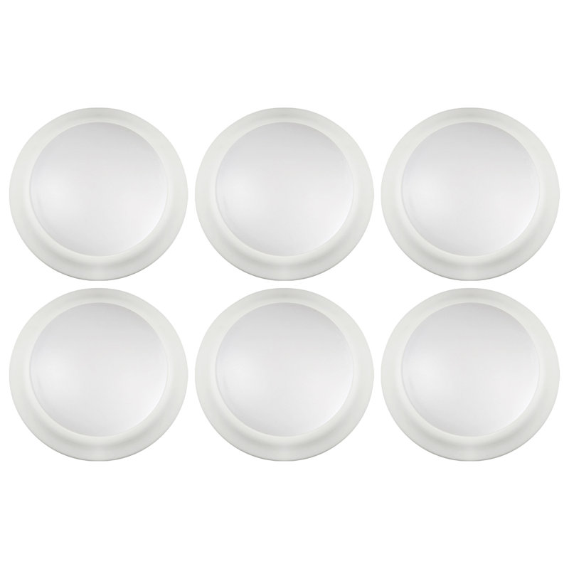 Plafonnier encastré à DEL 6 lumières Vilkoski, Blanc, H 1,28 po x l 7,4 po x P 7,4 po, 5000