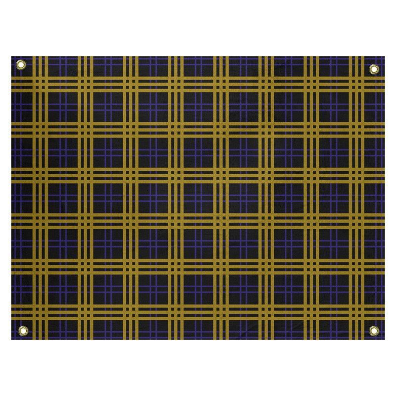 Tapisserie polyester Baltimore Luxury, H 50 po x l 59 po, Noir / Mauve / Or