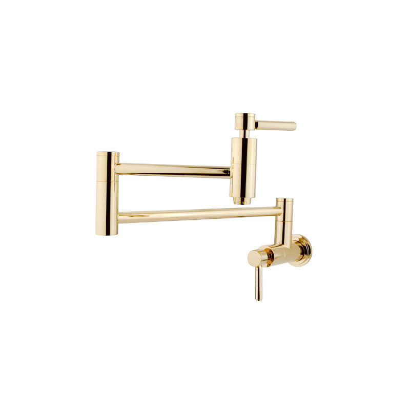 South Beach Pot Filler With Accessories, Polished Brass