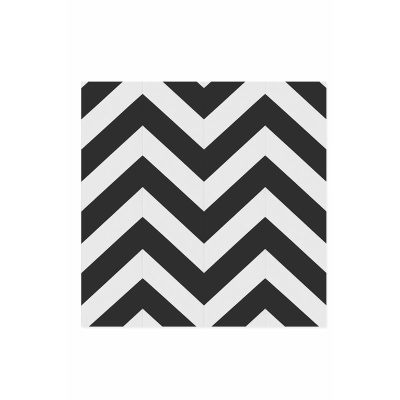 Abstract Chevron Pattern IV Retro Unframed Art Print, 10" H x 10" W