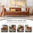 85.65” Tufted Chesterfield Faux Leather Sofa With Solid Wood Frame-649317895
