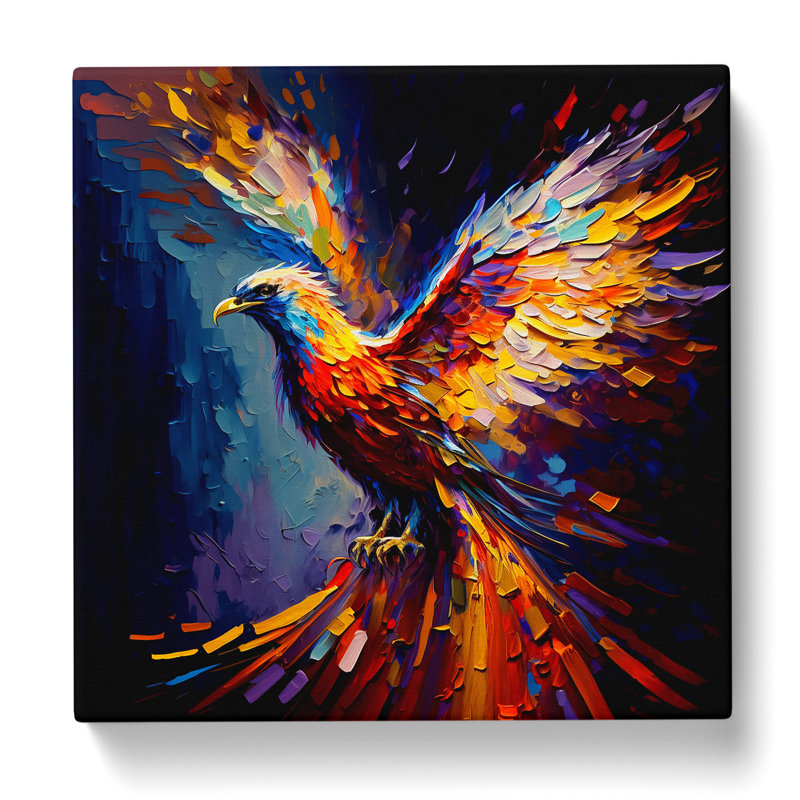 Phoenix Palette Knife No.1 - Wrapped Canvas, 35cm H x 35cm W x 3cm D