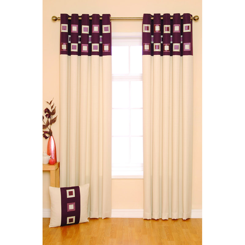 Natividad Room Darkening Curtain Pair, Damson