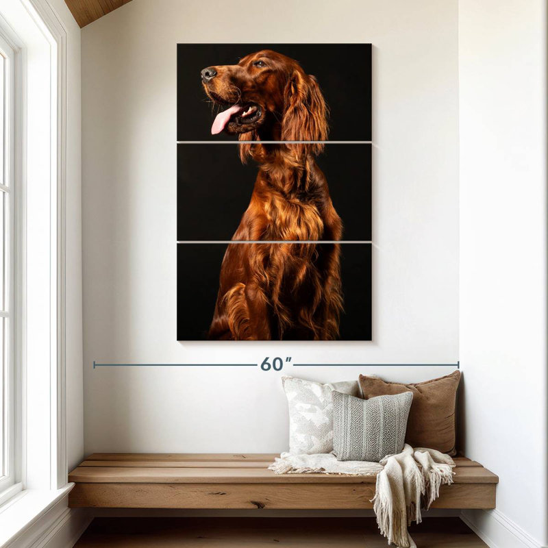Brampt Irish Setter Dog, 50" H x 32" W