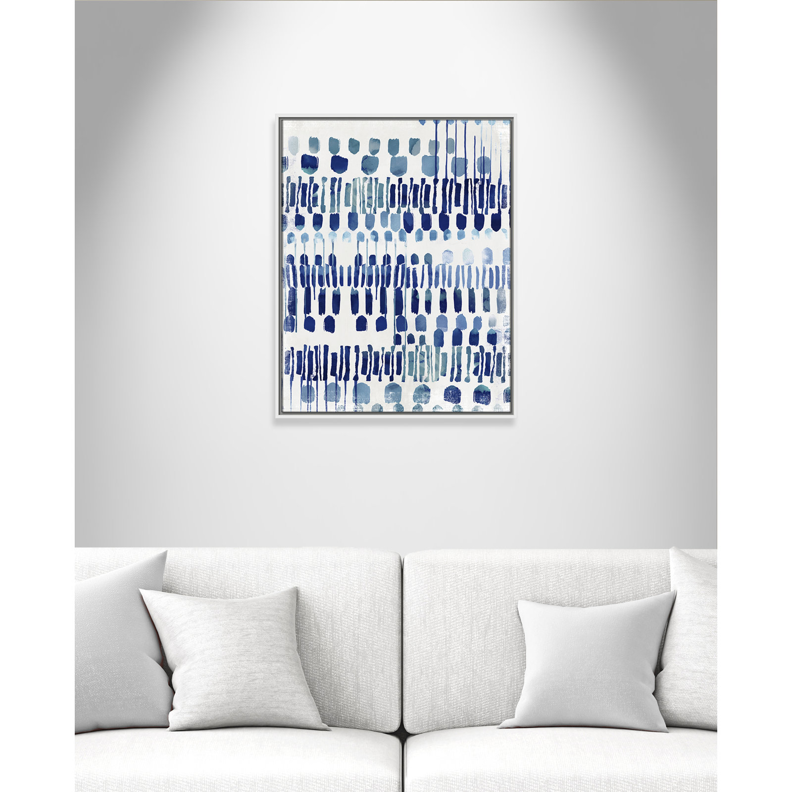 Fynn "Continuously I" Painting by Eva Watts, 29.5" H x 23.5" W x 2" D, White Framed Canvas, No Matte
