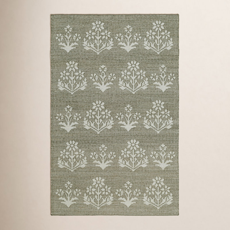 Tapis d'intérieur en jute Heidi, Vert, 7 pi 9 po x 9 pi 9 po