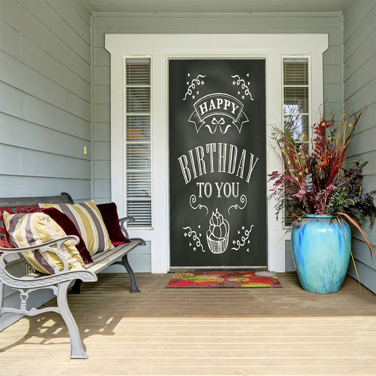 My Door Decor 36 in. x 80 in. Happy Halloween Skeletons Front Door