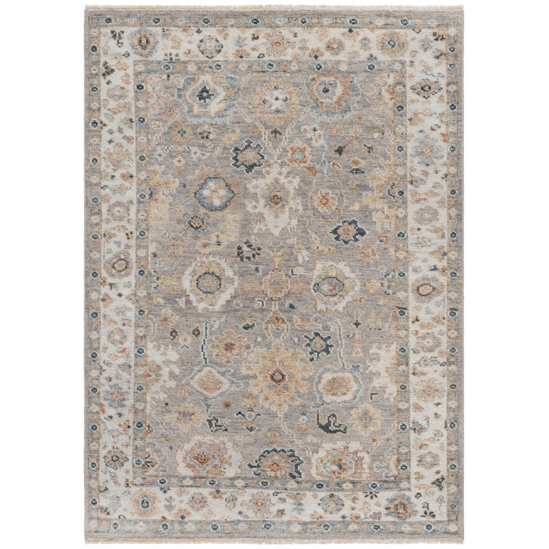 Samarkand 122 Area Rug In Light Grey / Beige, Rectangle 6' x 9'