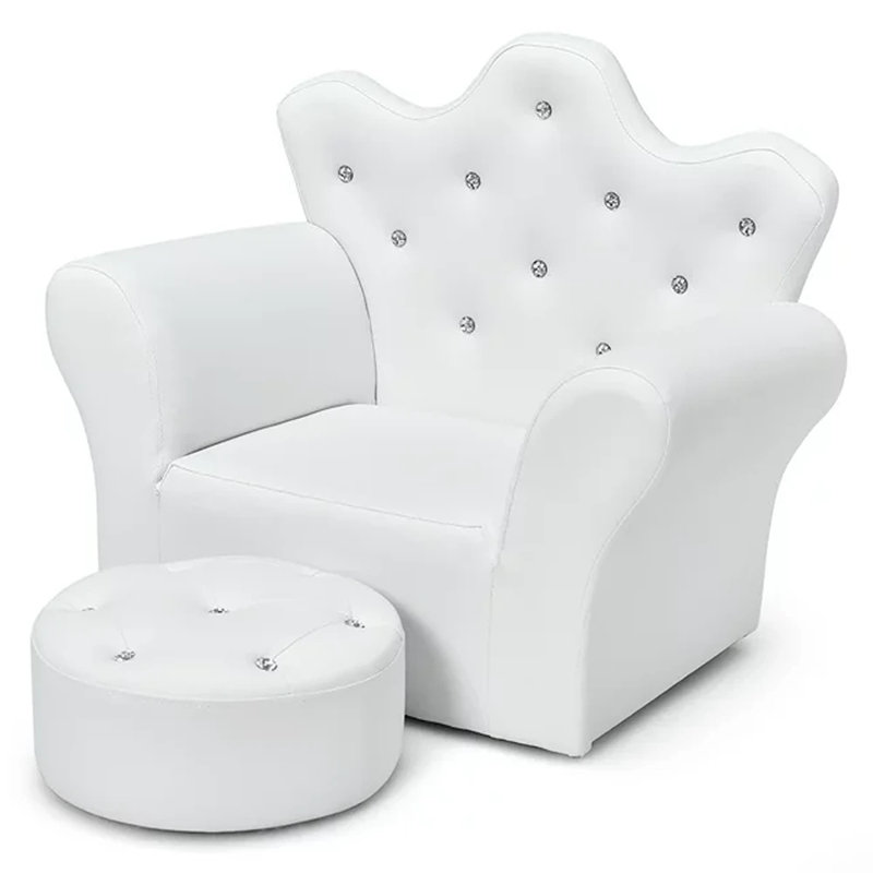 Fauteuil en mousse et repose-pieds pour enfants Annie