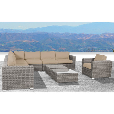 Eagan Fully Assembled 7 Person Seating Group with Cushions