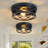 10.7 In. Farmhouse Black Flush Mount Ceiling Light Fixture with Turnable Light Cap (2-Pack)-115664305