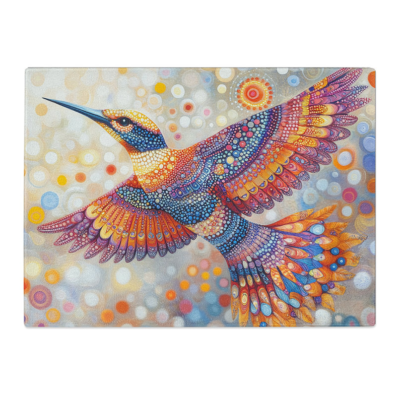 Kingfisher Design  Glass Chopping Board