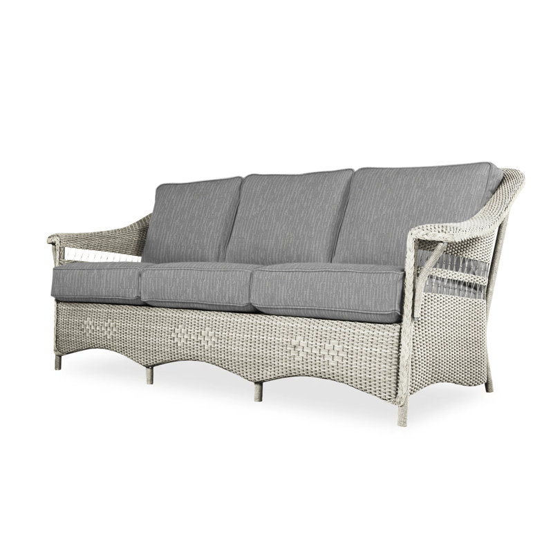 Nantucket Outdoor 3 - Seat Patio Sofa, Serena Floral Mist, Linen