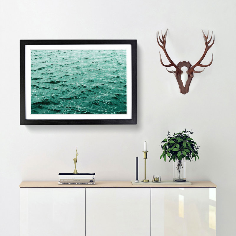 Choppy Waters - Picture Frame Painting Print, 36cm H x 48cm W x 2cm D, Black Framed
