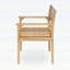 Ensemble de 2 chaises de salle à manger d'extérieur en bois d'acacia avec sièges tissés - Fauteuils de patio rustiques, durables et confortables pour tout environnement extérieur