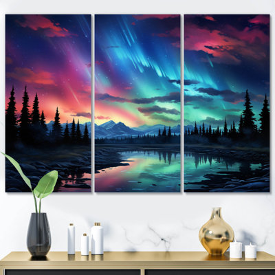 Canada Lumière polaire III sur toile, 3 pièces
