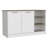 Kitchen Island, Three Open Shelves, Two Cabinets