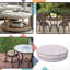 Decorative Indoor Outdoor Waterproof Round Cushion Cover, Patio Bar Stool UV Resistant Seat Cover-516530574