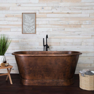 67'' x 20'' Freestanding Soaking Copper Bathtub