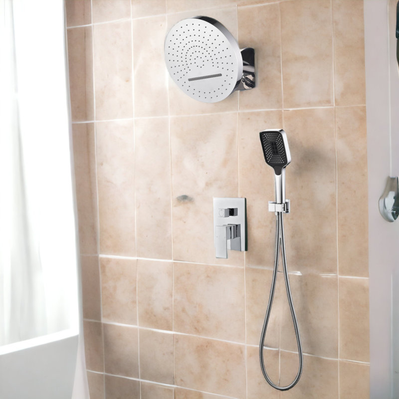 3 Way Waterfall & Rainfall Faucet Shower System, Chrome