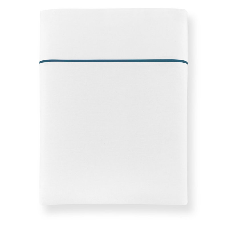 Soprano II 420 Thread Count 100% Cotton Sateen Flat Sheet, King, Pearl