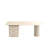 Cream Wood Sintered Stone Writing Desk-66699879