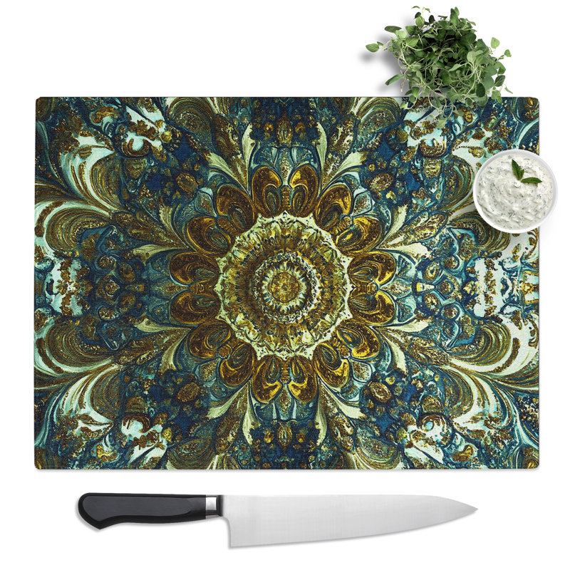 Tapestry Pattern  Glass Chopping Board