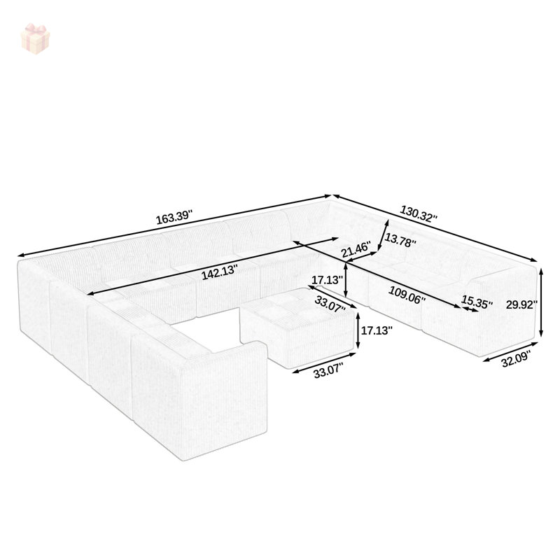 Canapé convertible en tissu éponge avec rembourrage en mousse et support à ressorts pour plus d'espace et de confort