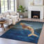 Tapis bleu intérieur / extérieur lavable à la machine Xhevrie-112024569