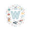 Lettre W - impression d'art graphique-52836290-52836292-52836294
