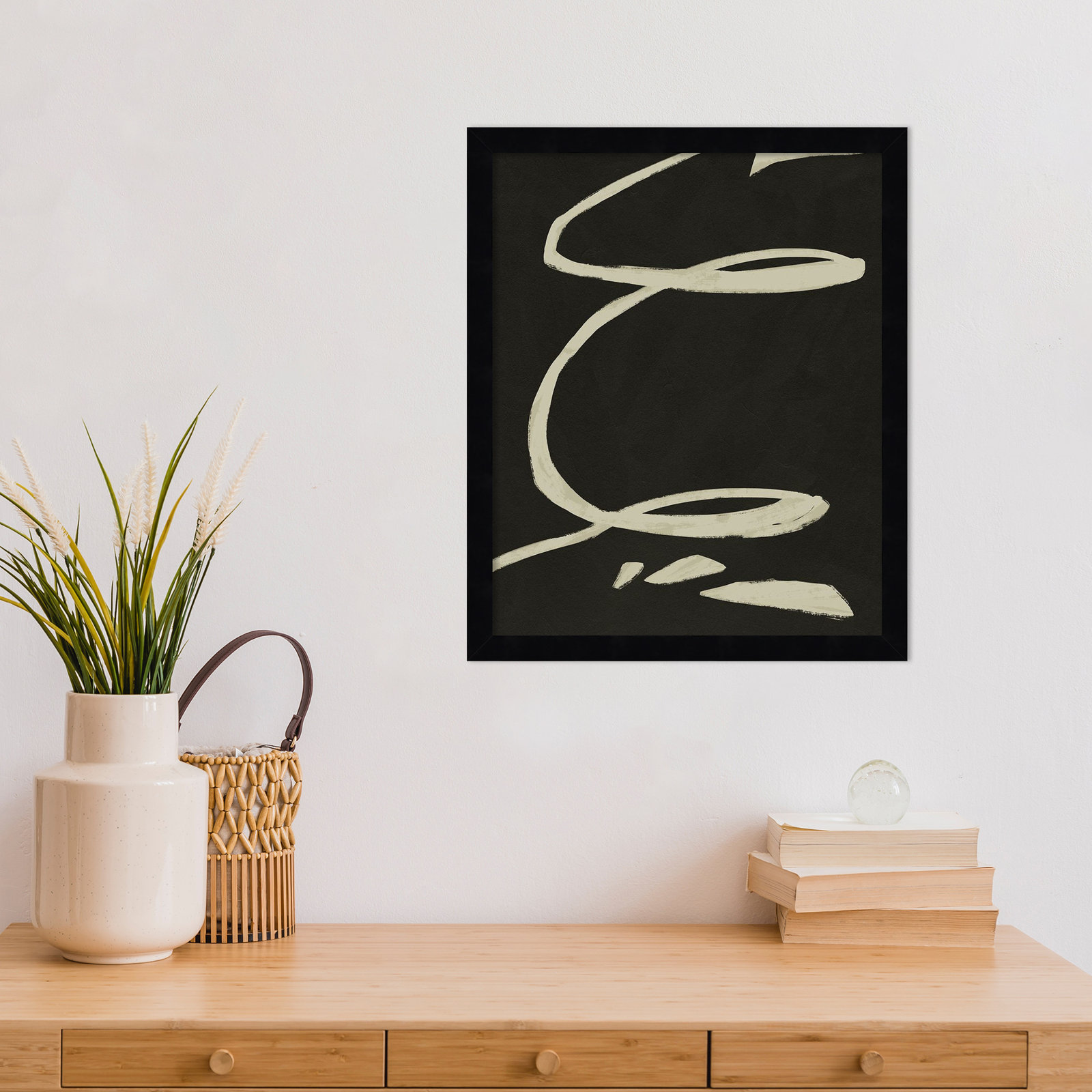 Neutral Spring III Print by Jacob Green, Black, 17" H x 14" W x 1" D