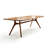 Brown Rectangular Solid Wood Double Pedestal Dining Table-516241136