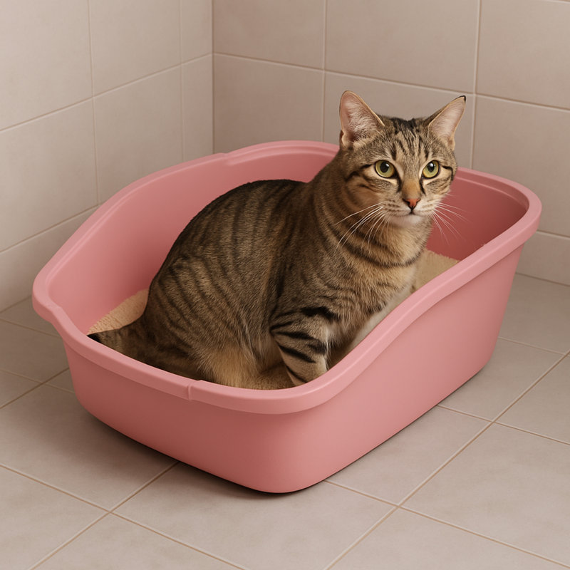 Bac à litière PAW TRAX rose saumon, Rose