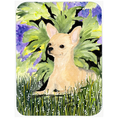 Winston Porter Chihuahua Glass Cutting Board
