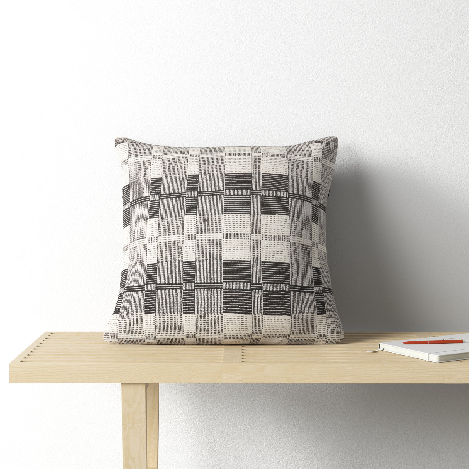 Milana 24" x 24" Embroidered Throw Pillow, Down
