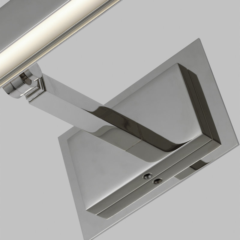 Bau Dimmable LED Wall Mounted Picture Light, 3" H x 30" W x 8" D, Polished Nickel