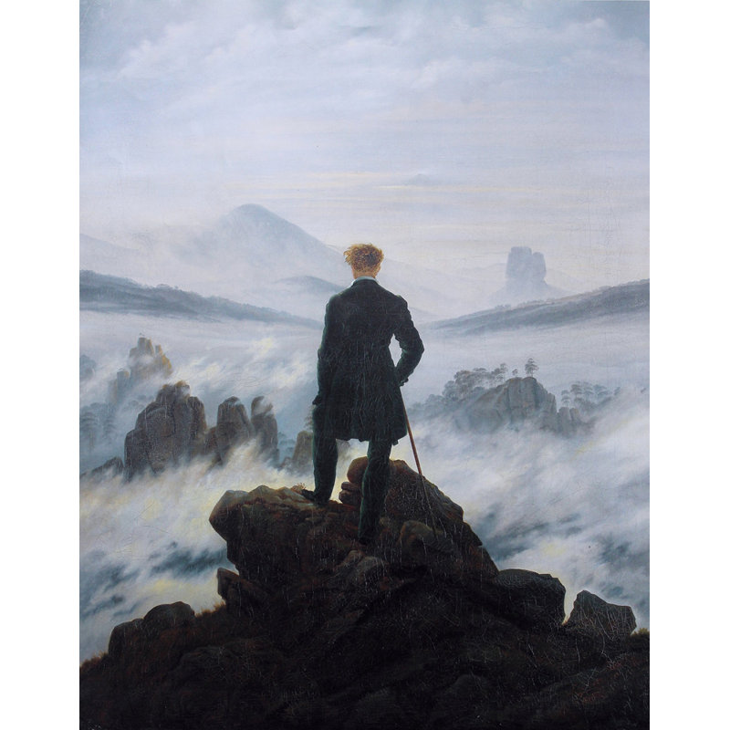Errant au-dessus de la mer de brouillard