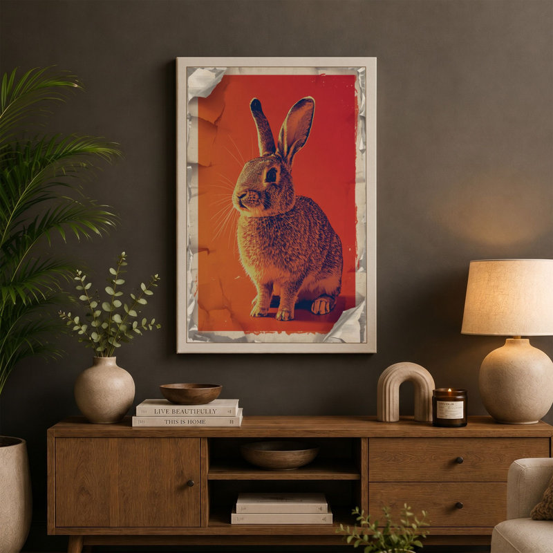 Bold Rabbit Modern - Wrapped Canvas, 30x20 - 76.2 x 50.8 cm, Cream Border